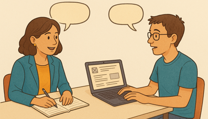 Usability test session